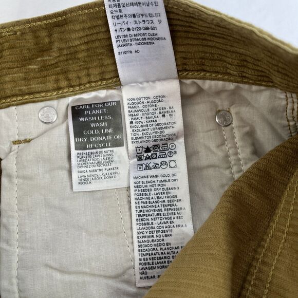 Levis Pants Men’s 31x30 Tan Low Pro Corduroy Mid Rise Straight Pants Irregular - Picture 6 of 9